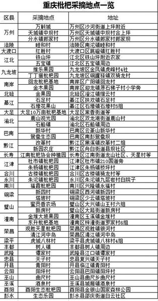 2016重庆周边摘枇杷的地方全在这里啦!