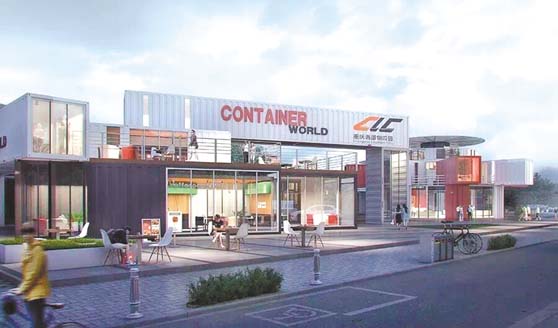 沙区将建西部物流园集装箱风情街